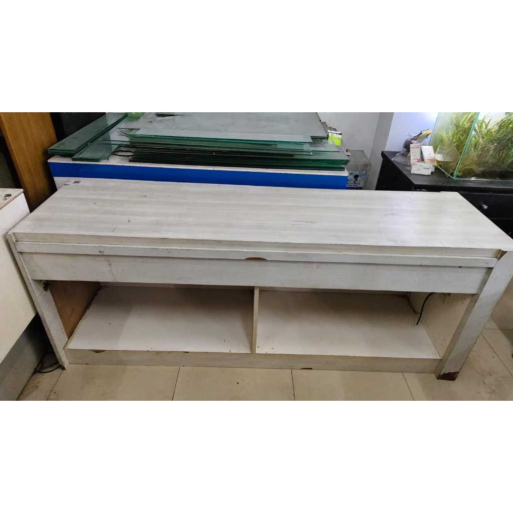MEJA RAK LEMARI KAYU PANJANG MINIMALIS SECOND 221 X 59 X 83 SERBAGUNA