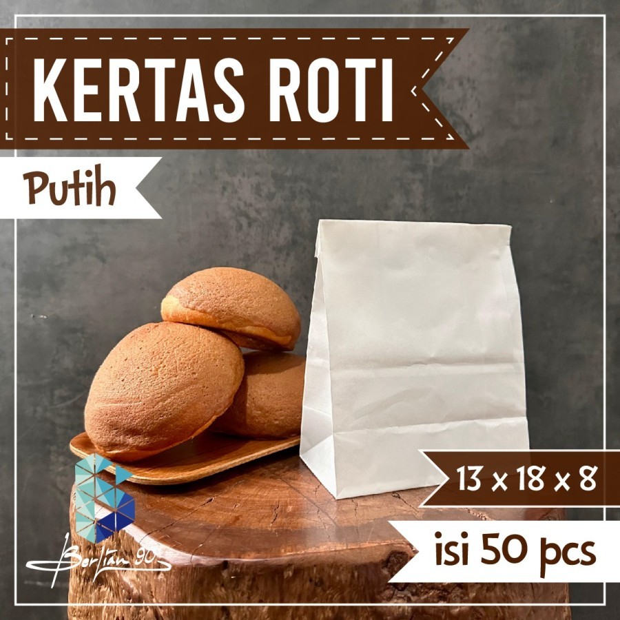

( ECER ) Paper Bag / Kantong Kertas Putih / Kantong Roti