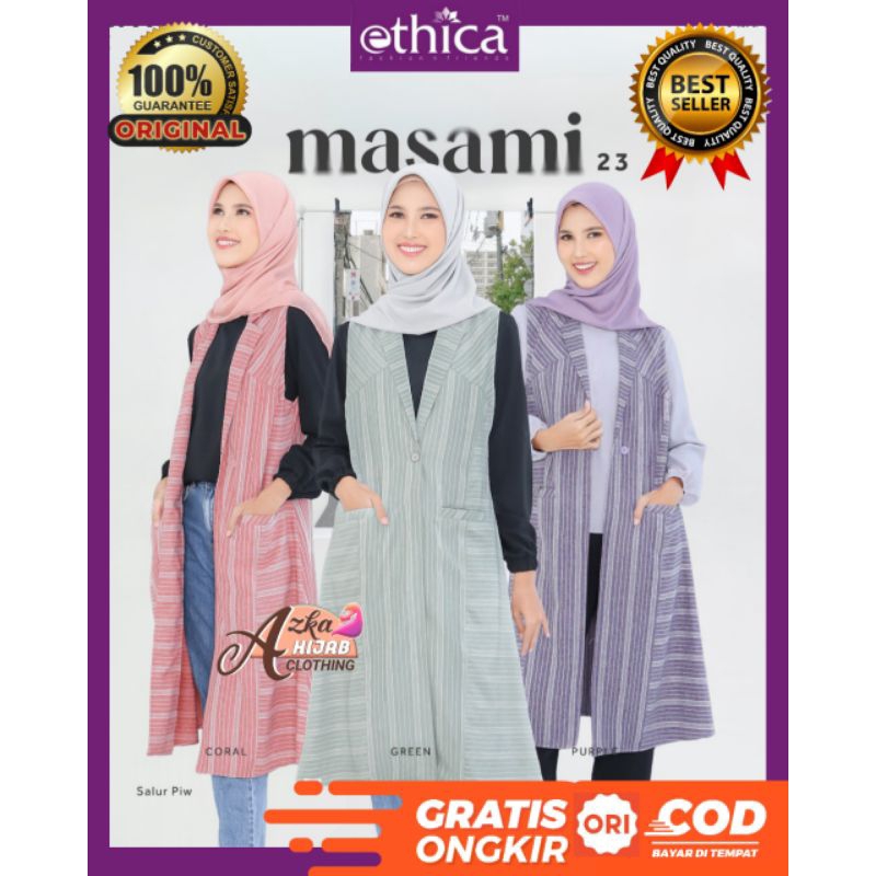 BLAZER MASAMI 23 ETHICA ORIGINAL OUTER BIG SIZE / BLAZER WANITA LENGAN PENDEK / BLAZER PANJANG WANIT