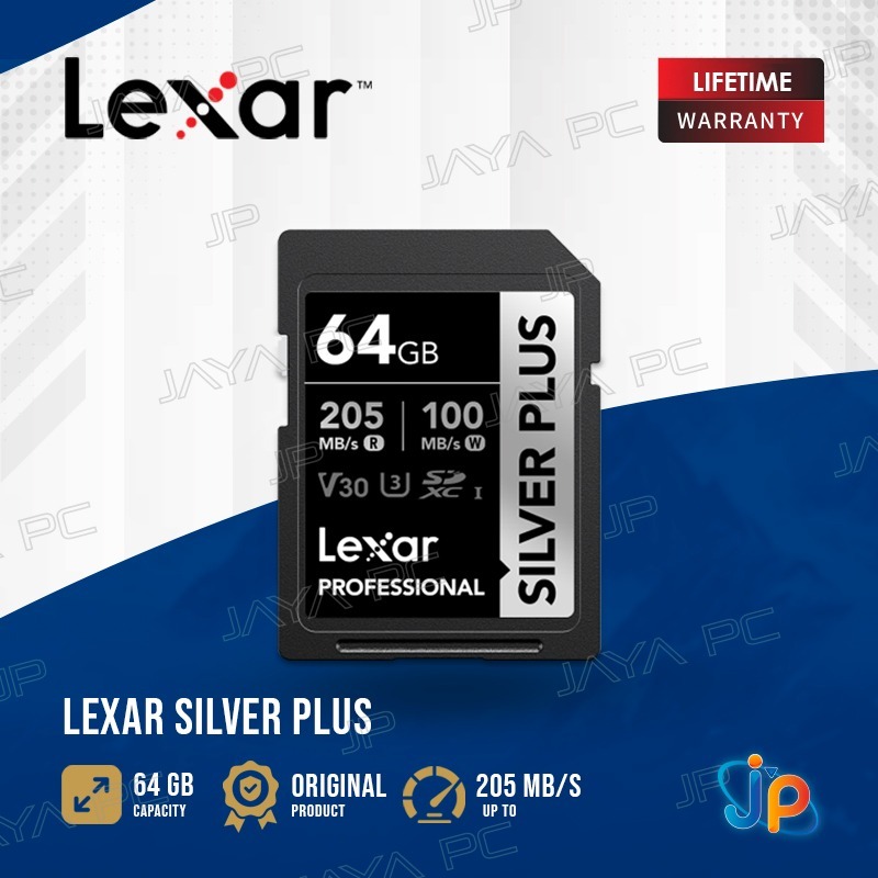 Lexar Professional Silver Plus SDXC UHS-I 64GB - SD Card 64 GB