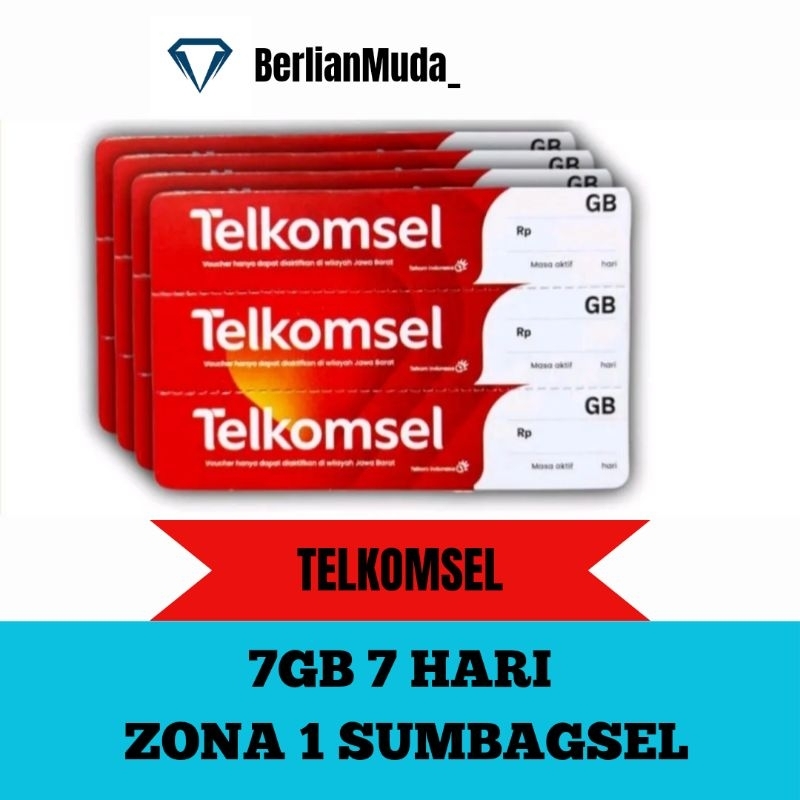 VOUCHER TELKOMSEL 10GB 7 HARI ZONA 1 SUMBAGSEL