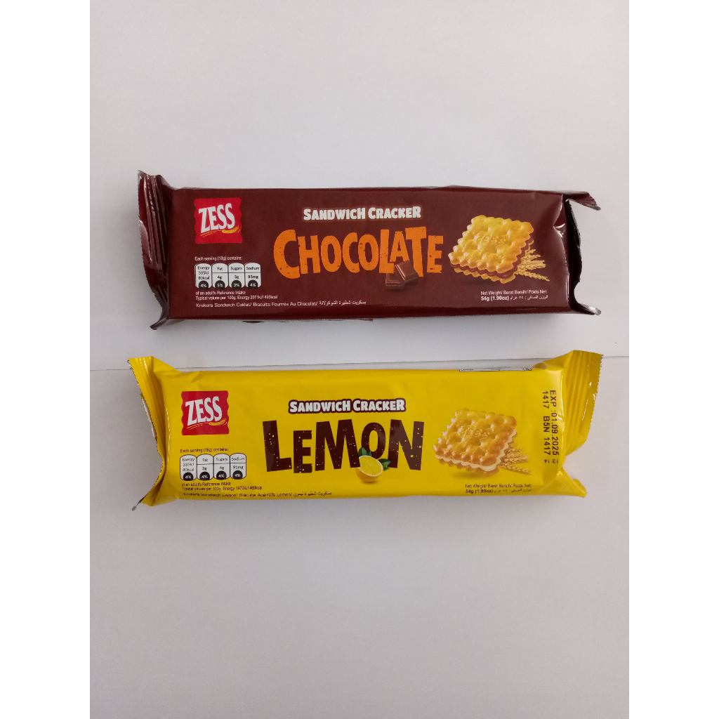 

ZESS Sandwich Cracker 54gr Lemon / Coklat Biskuit