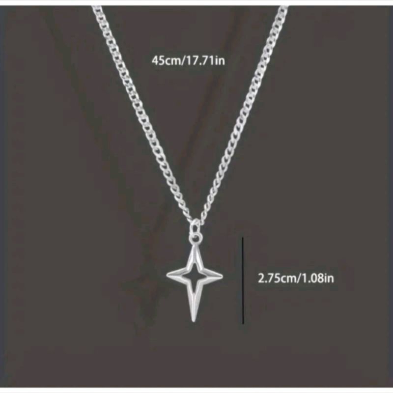KALUNG TITANIUM PRIA DAN WANITA / KALUNG LIONTIN BINTANG