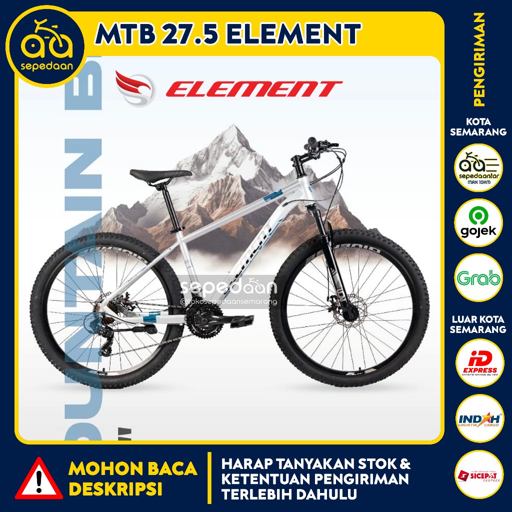 Sepeda Gunung Anak Dewasa MTB 27.5" ELEMENT - Rem Cakram Laki-laki Cowok