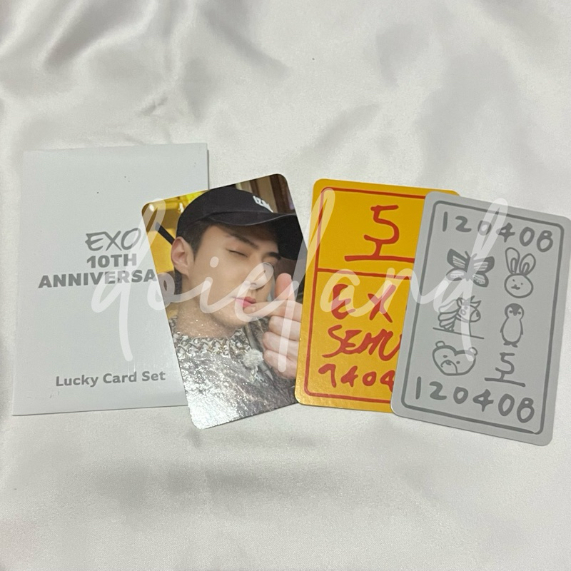 SEHUN EXO ANNIVERSARY 10th LUCKY PHOTOCARD SET