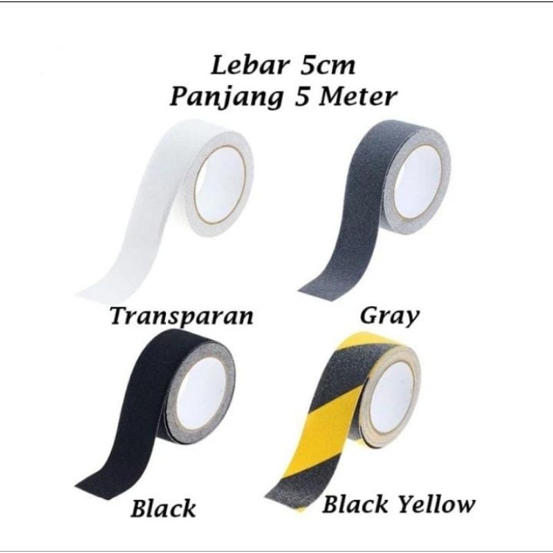Lakban Anti Licin - Lakban Safety Grip Anti Slip size 5cm x 5m - Hitam