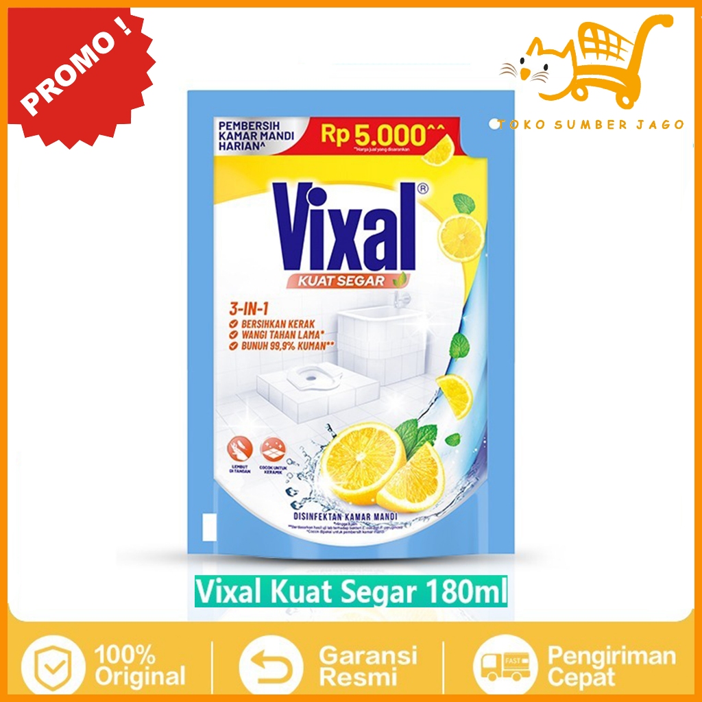 Vixal Kuat Segar 180ml REFILL - Pembersih Kamar Mandi
