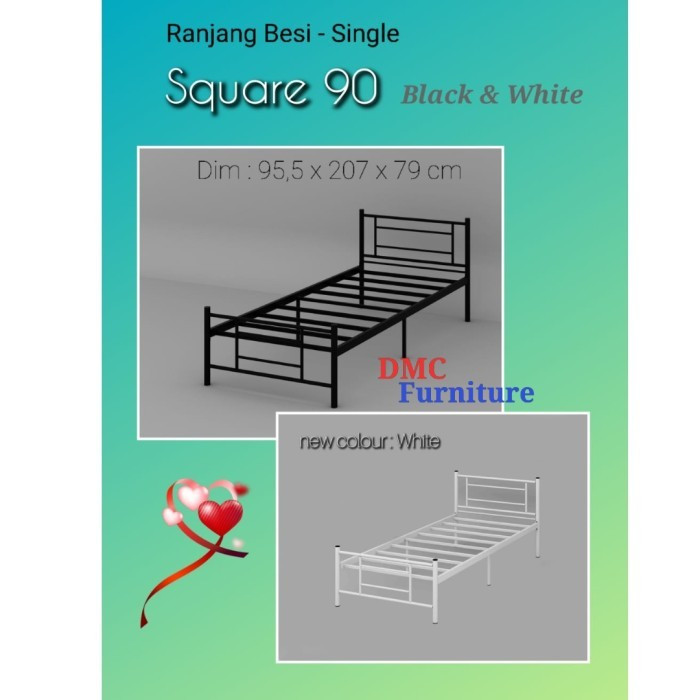 Ranjang Besi Single 90x200 Divan Kasur Besi Koko Kuat