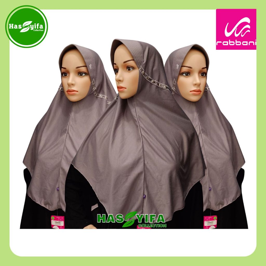 Kerudung Instant Rabbani Kerudung Anak Sekolah Innova Warna Abu abu