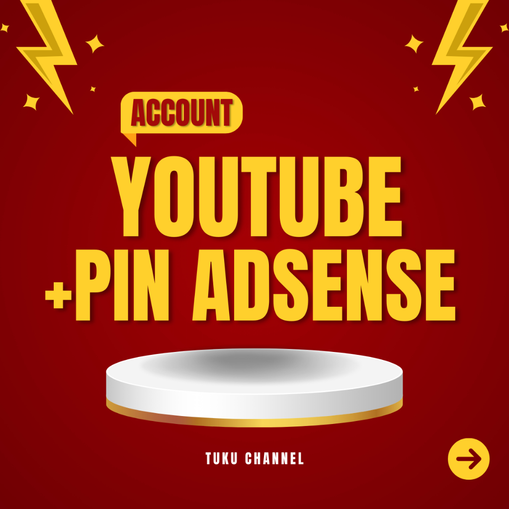 Channel Youtube Monetisasi sepaket Adsense PIN