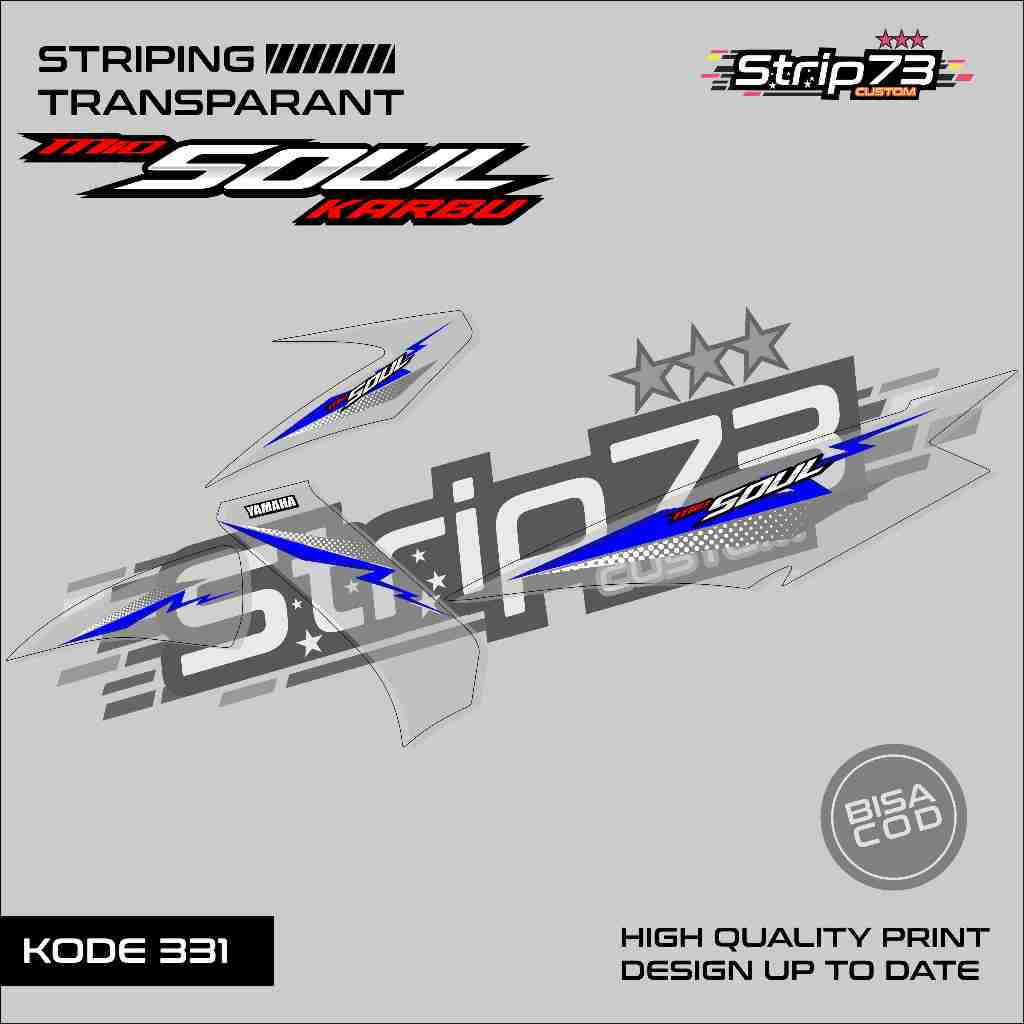 331 STRIPING TRANSPARAN MIO SOUL KARBU - STRIPING TRANSPARAN MIO SOUL KARBU PREMIUM GRAFIK