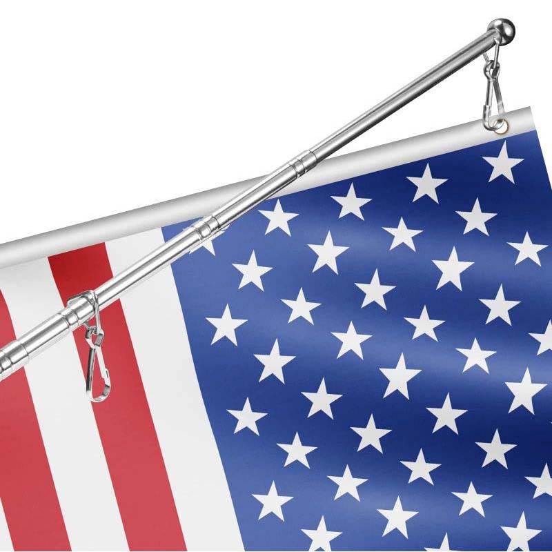 2m Tiang Bendera Teleskopik Tongkat Bendera Tour Leader Tiang Bendera Portable Bendera Tour Leader