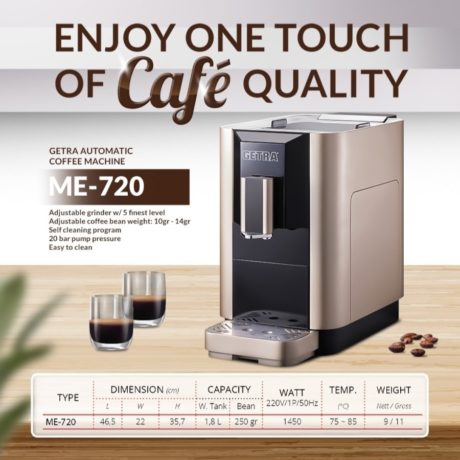 GETRA COFFEE MACHINE ME-720 / Mesin Kopi Otomatis