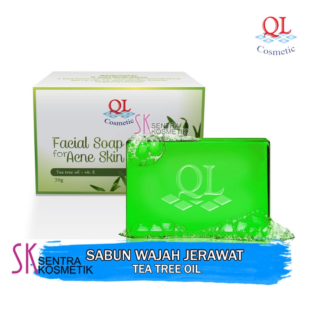 QL Acne Facial Soap For Acne Skin 70 gr  Sabun Jerawat QL Cosmetic
