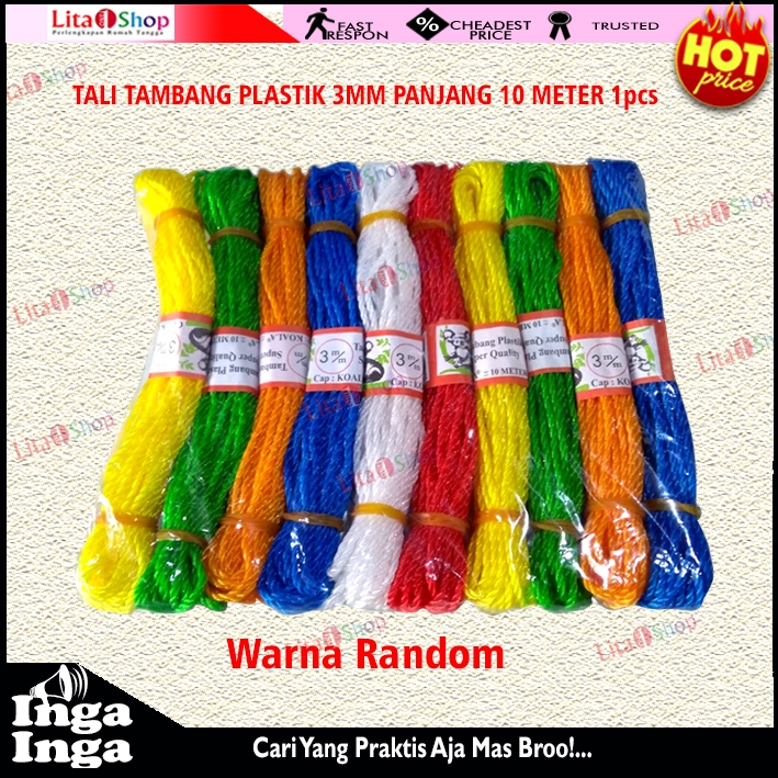 

TALI TAMBANG PLASTIK SUPER 3MM/ 3 MM PANJANG 10 METER