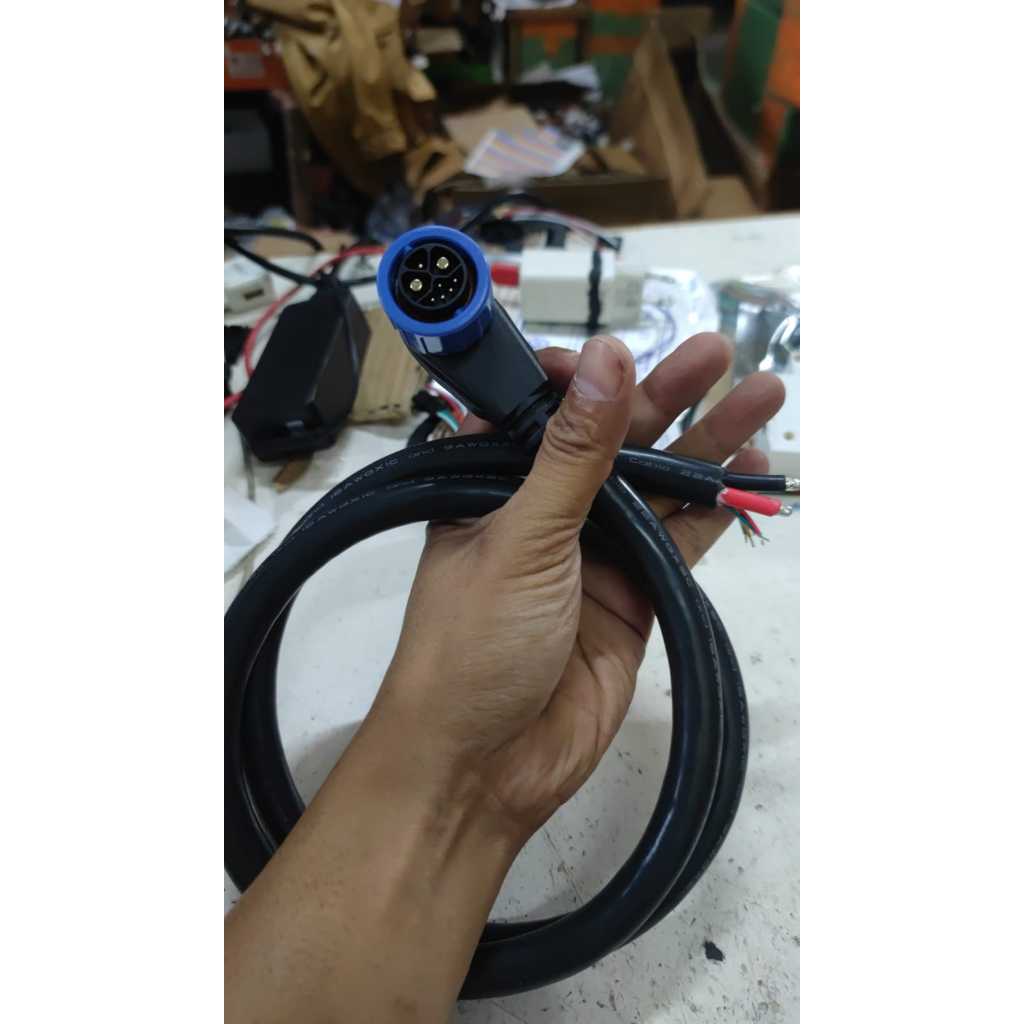 Kabel baterai soket M23 panjang 1 meter gesits, fox R