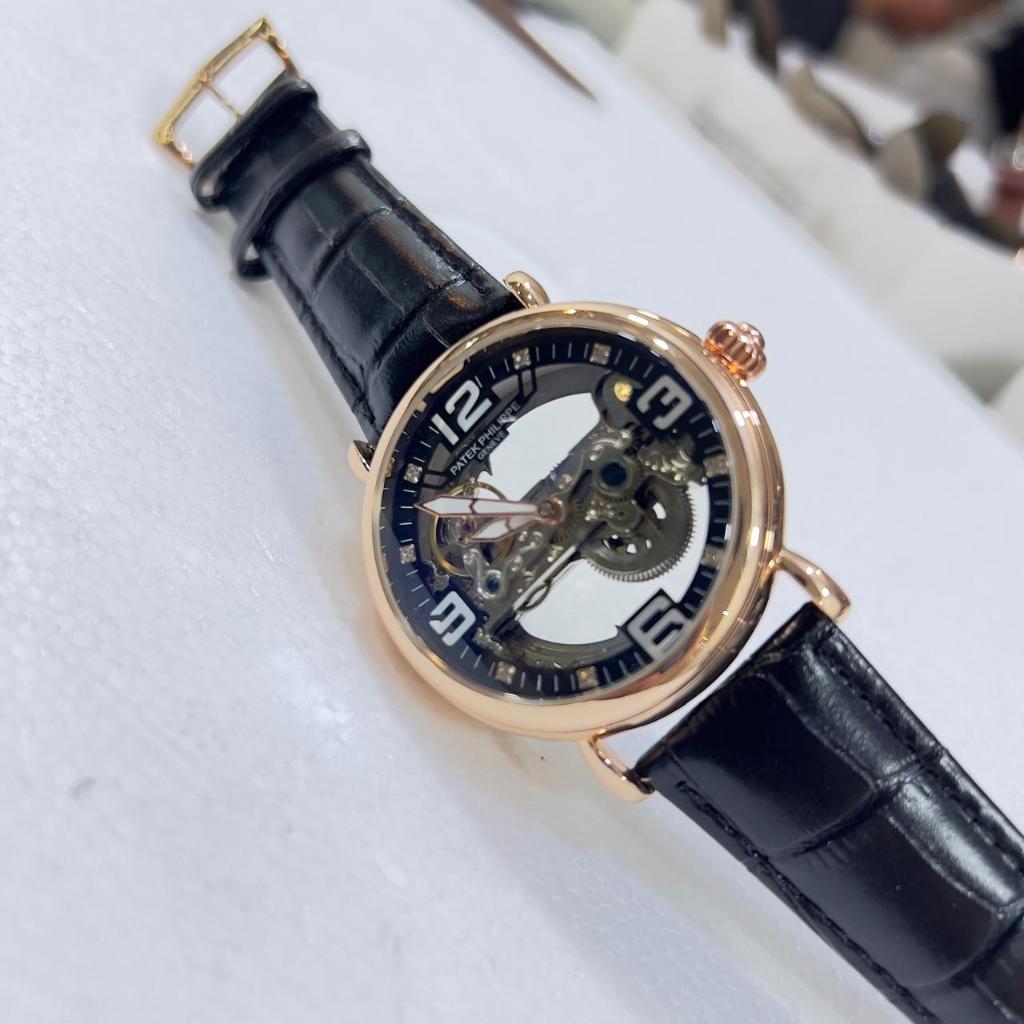 BEST SELLER JAM TANGAN PRIA AUTOMATIC CASUAL CASE TRANSPARAN/STRAP KULIT