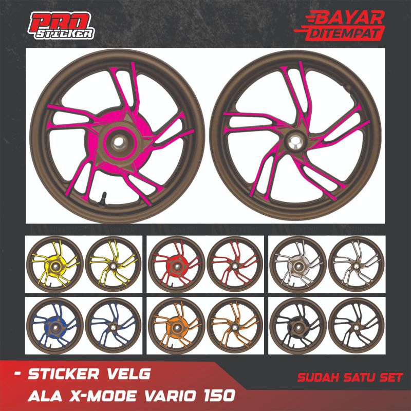 Sticker Velg VARIO 150 ala X-MODE Sticker Cutting Vario X-MODE Virall