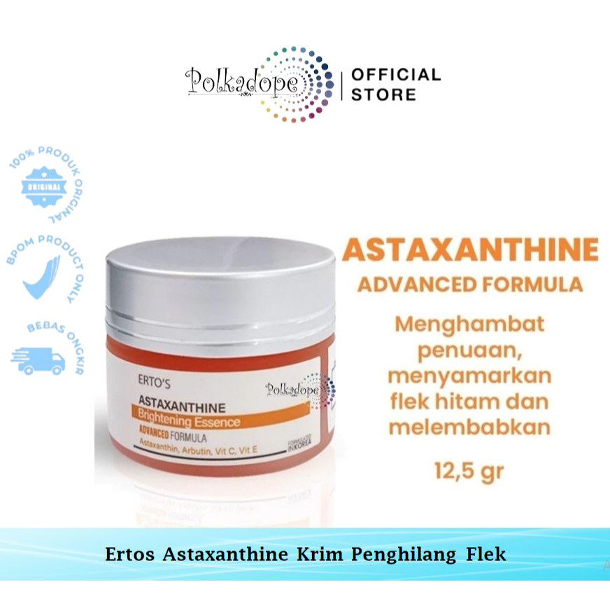 POLKADOPE Official - Ertos Astaxanthine Brightening Essence 12,5gr - 1 Pcs BPOM Krim Flek Hitam