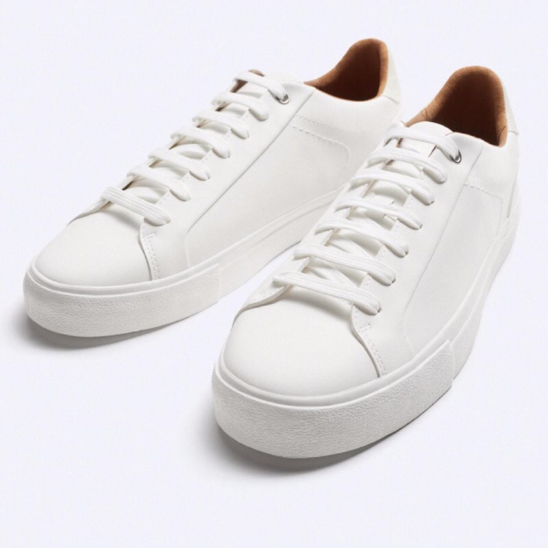 ZARA Men Shoes Basic Sneakers Sepatu Pria White