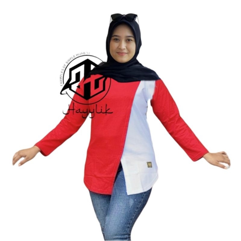 Termurah jaya fashion top kaos baju kaos lengan panjang wanita terbaru thisrt  olah raga muslimah ka