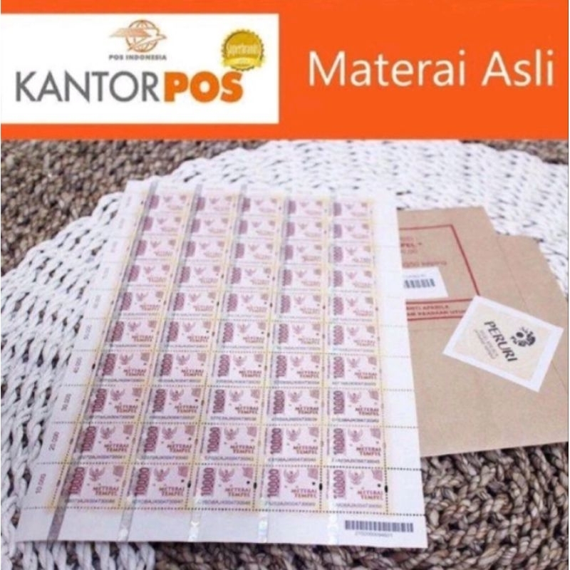 

MATERAI TEMPEL 10000 ASLI PERURI BERGARANSI POS INDONESIA