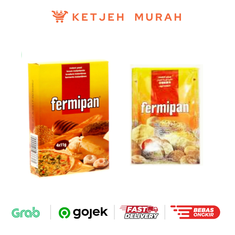 

Fermipan Ragi Kue Instant 1 Pcs x 11 Gram / 1 Kotak isi 4 Pcs x 11 Gram