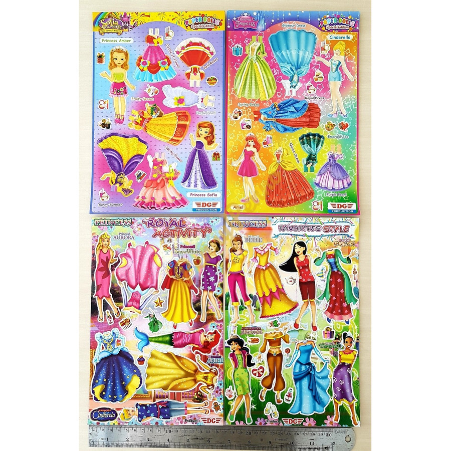 Kertas Bongkar Pasang Super Jumbo Model Karakter / Mainan Dress Up