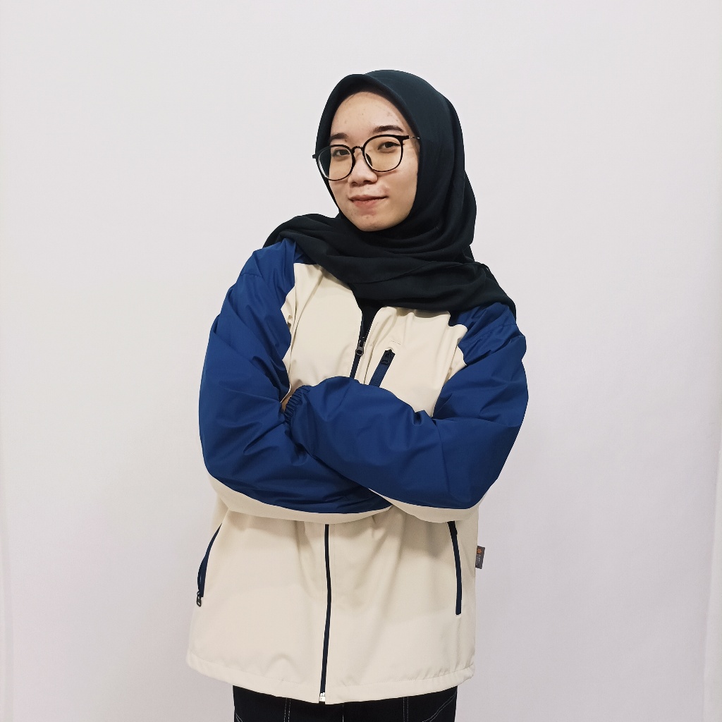 Jaket Pria/Wanita Waterproof Casual Trendy Bahan Taslan Balon