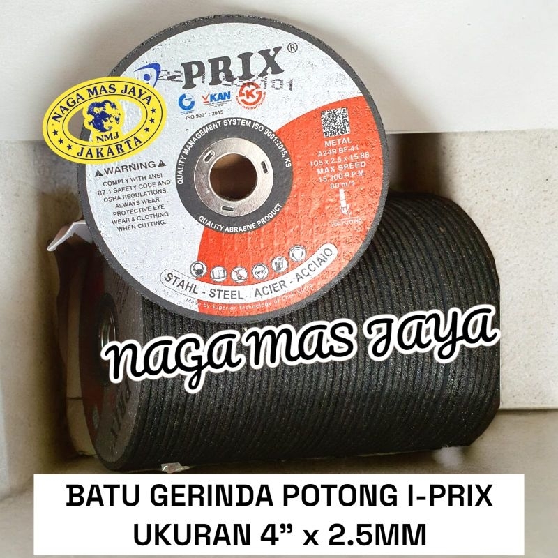 BATU GERINDA POTONG iprix 4" X 2.5MM / BATU GURINDA POTONG i-PRIX 4 INCH / MATA GERINDA POTONG i-pri