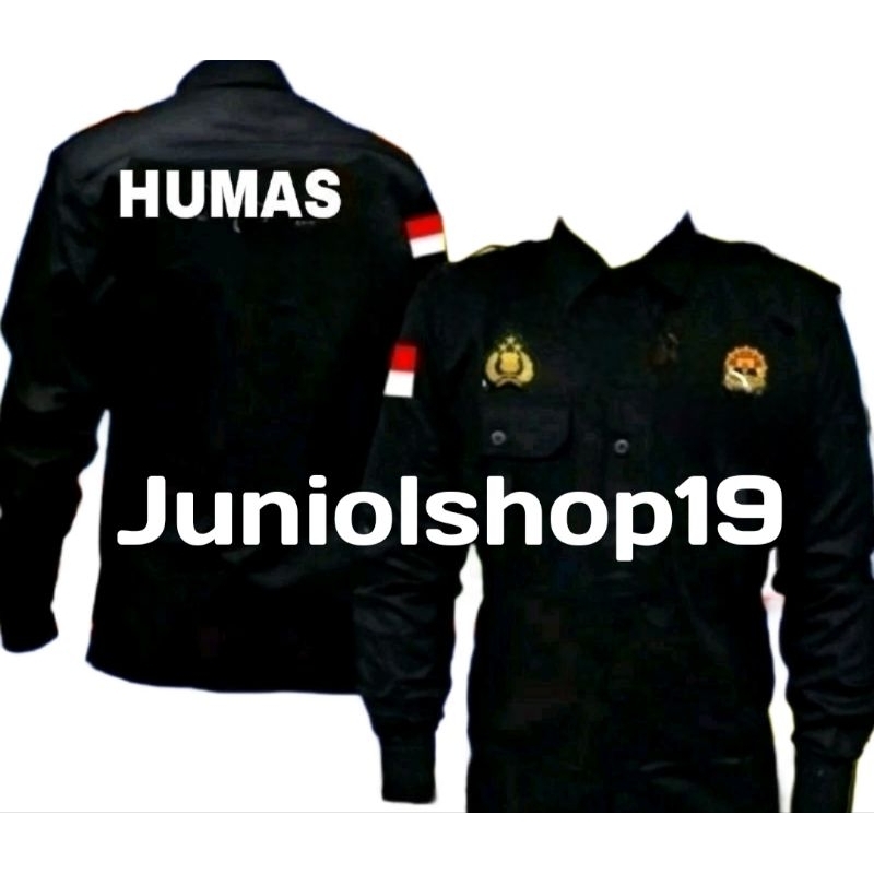 KEMEJA PDL HUMAS POLRI/SERAGAM PDL HUMAS POLRI/KEMEJA HUMAS POLRI FULL BORDIR/KEMEJA PDL COSTUM BORD