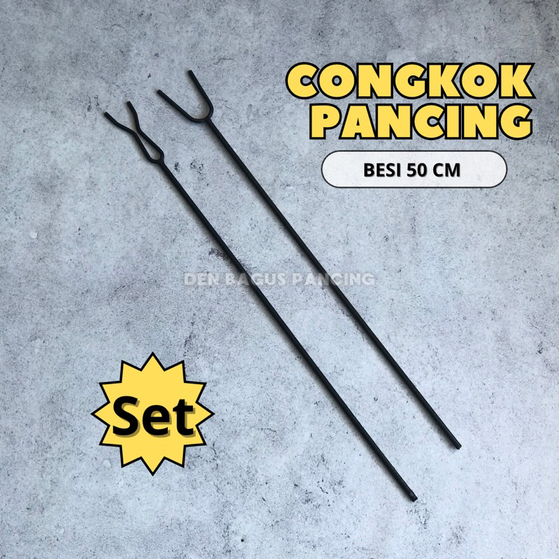 Jagrak Congkok Pancing Kolam Galatama Besi Panjang 50 Cm