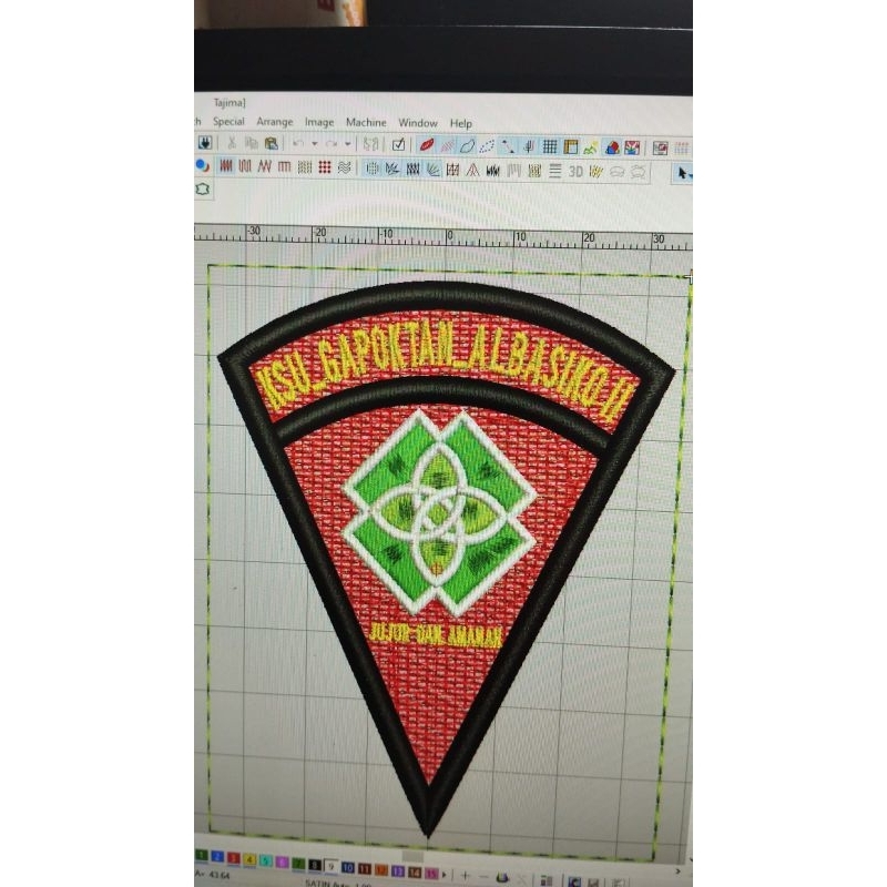 logo custom Bordir timbul 3D