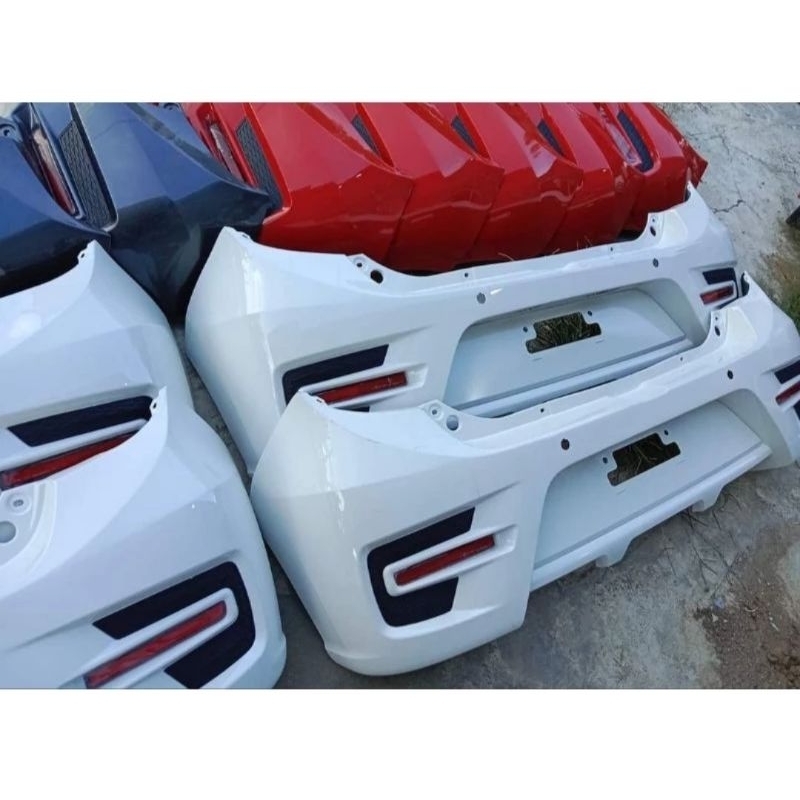 BEMPER BELAKANG AGYA/AYLA 1.2 + reflektor LED senja dan rem. UNTUK UPGRADE DARI 1.0