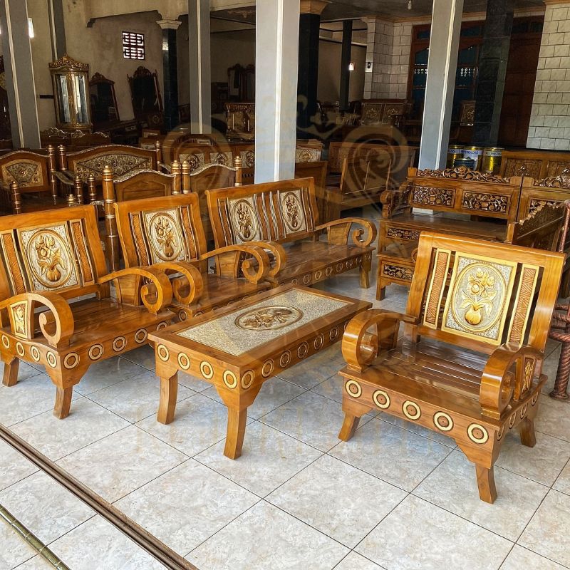 KURSI TAMU MINIMALIS KAYU JATI2111 MEJA