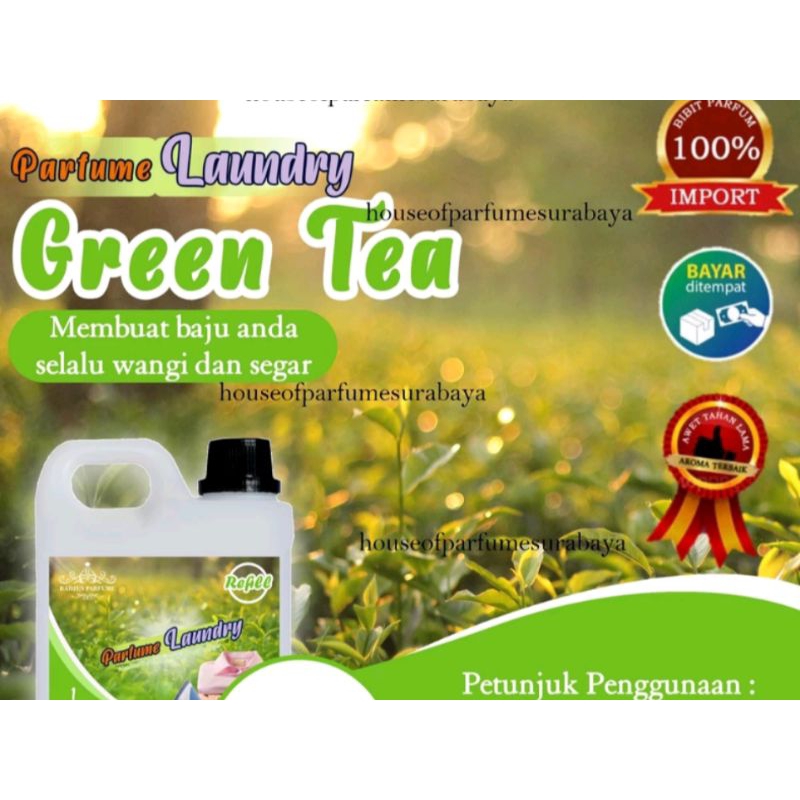 Pewangi Laundry Aroma GreenTea - Pewangi Pakaian Tahan Lama & Berkualitas - Mawar Super Laundry - Pa