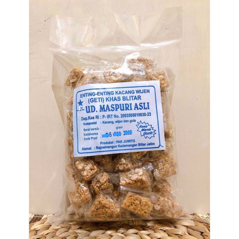 

BIG DISCOUNT ENTING ENTING GETI KACANG WIJEN 5GR OLEH OLEH KHAS BLITAR