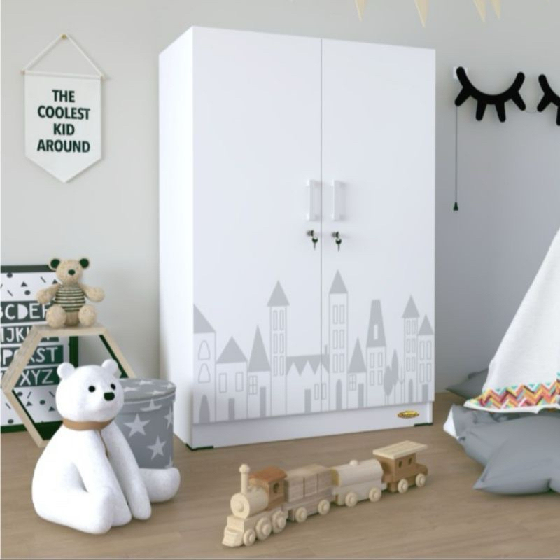 LEMARI ANAK KAYU / LEMARI ANAK KIDS / LEMARI KIDS / LEMARI PAKAIAN ANAK