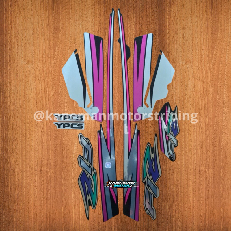 Striping stiker sticker lis list Yamaha Fizr F1Z fiz 96 Th.1996 chrome krom warna merah