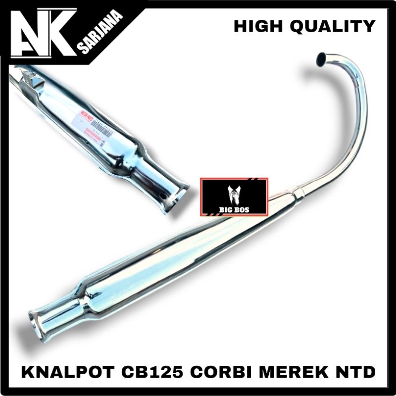 KNALPOT CB125 CORBI MEREK NTD IMPOR KNALPOT CB125 MEREK NTD ORIGINAL