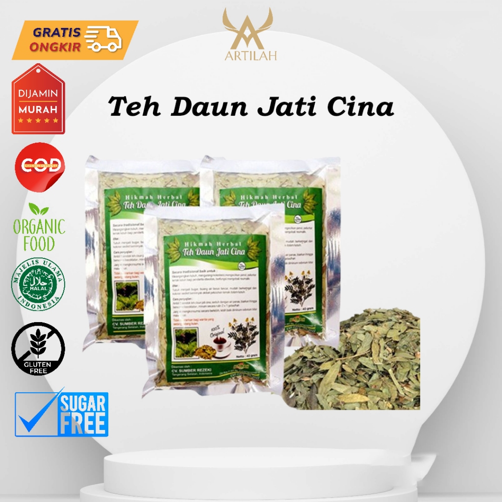 

Teh Daun Jati Cina / Teh Daun Jati Cina Hikmah 40 gr / Teh Diet /Teh Pelangsing / Teh Peluntur Lemak