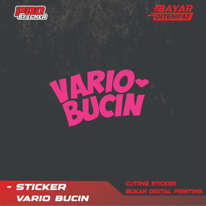 STIKER VARIO BUCIN CUTTING STICKER VARIO BUCIN MOTOR HELM KEREN