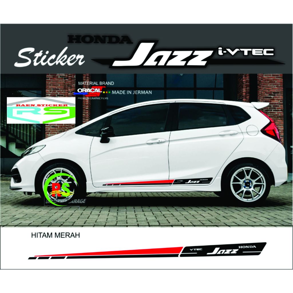 sticker honda jazz rs aksesoris honda jazz rs stiker samping honda jazz terlaris