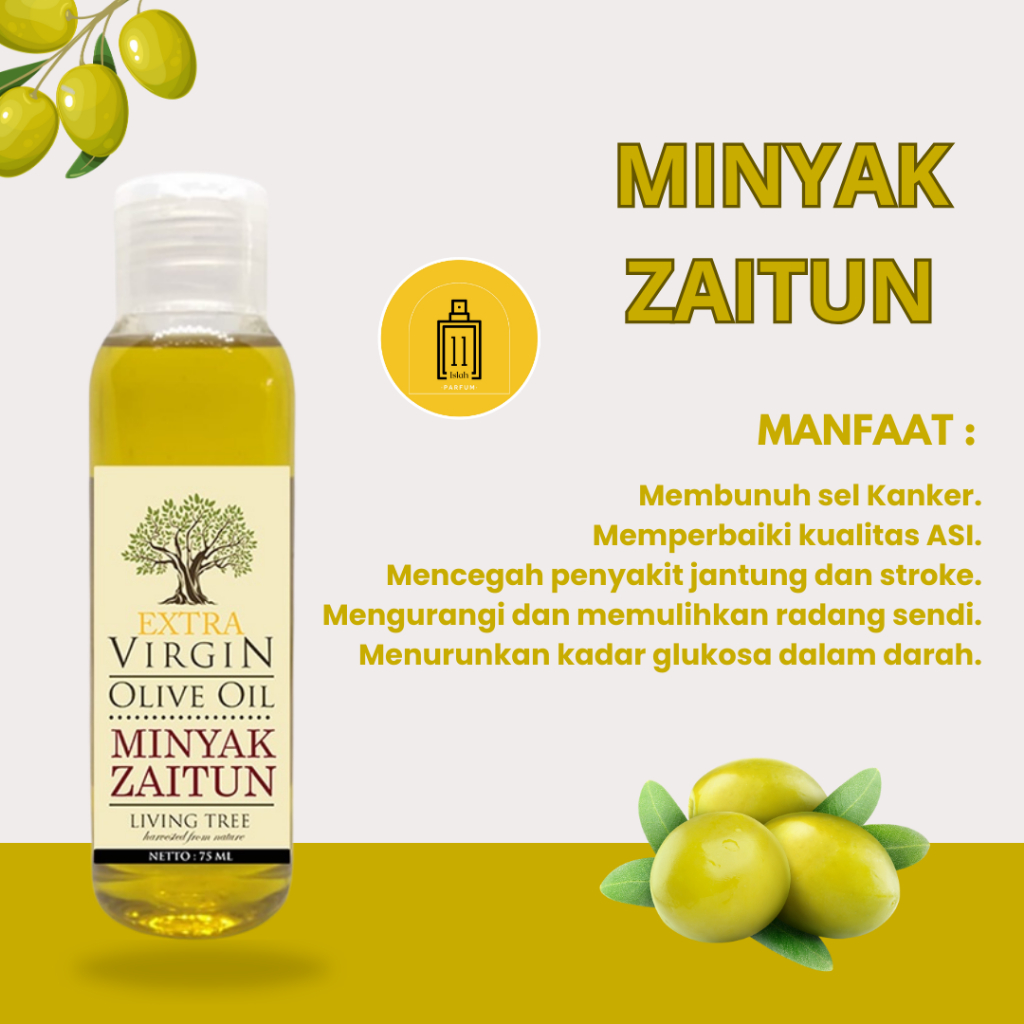 

Minyak Zaitun Extra Virgin Olive Oil Organic Premium Murni Asli 100% Kesehatan dan Kecantikan / Olive Oil Minyak Zaitun Extra Virgin Olive Oil Bisa Diminum 100ml Living Tree / Minyak Zaitun Murni Asli Untuk Diminum Kesehatan