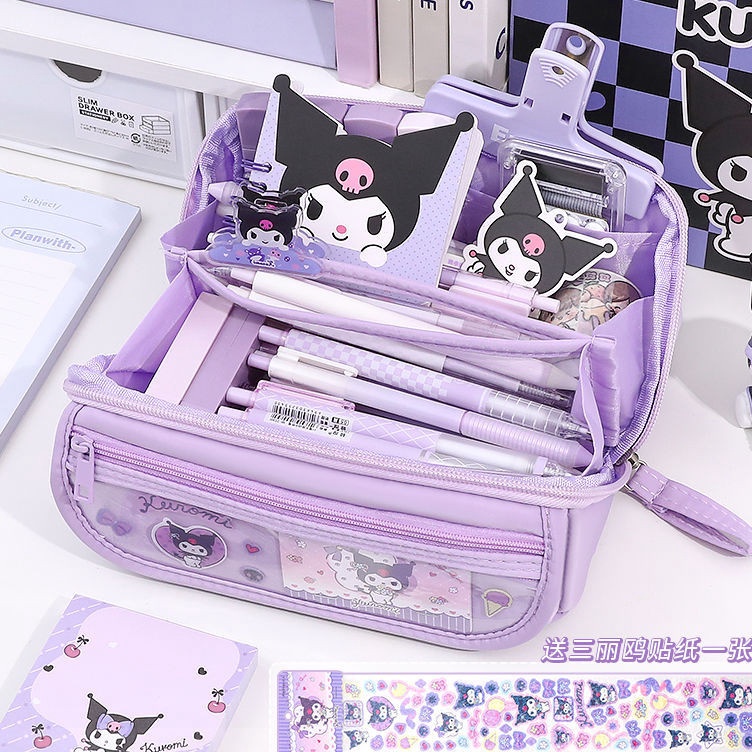 

KODE I95L Sanrio Tempat Pensil Cinnamoroll Baru Anime My Melody Kuromi Penyimpanan Alat Tulis Siswa Perlengkapan Sekolah Ins Kawaii Hadiah Lucu