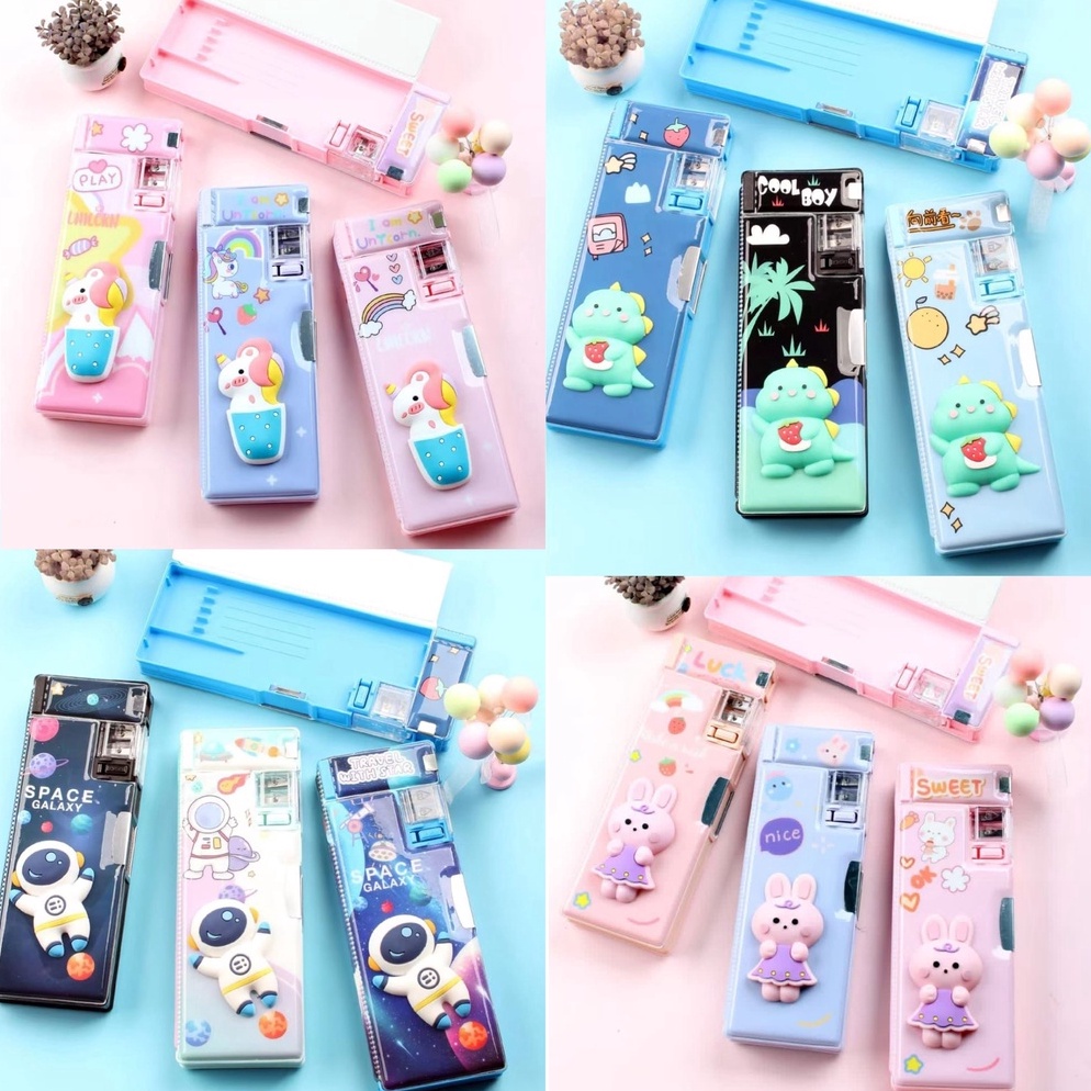 

KODE J22O Kotak pensil 3D tempat pensil karakter kotak pensil anak pencil case smiggle tempat pulpen tempat pensil kotak alat tulis KIDZLOVER