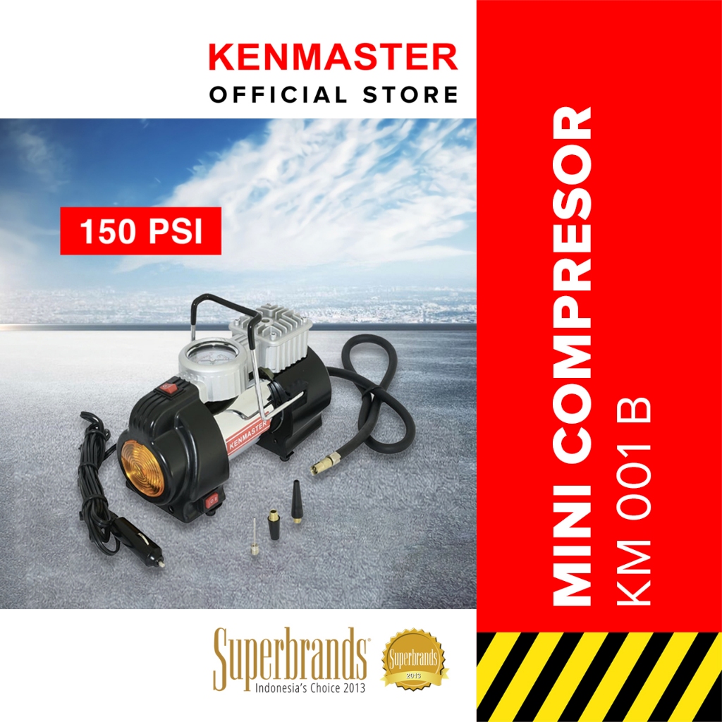 Kenmaster KM-001B Mini Air Compressor 12V Max Pressure 150PSI