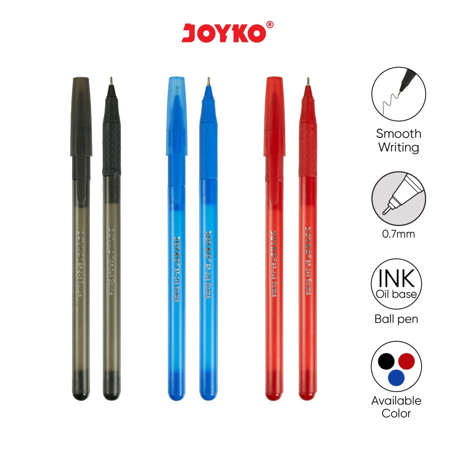 

Ball Pen / Pulpen / Pena Joyko BP-248 / Suma / 0.7 mm / 1 BOX 12 PCS - Black