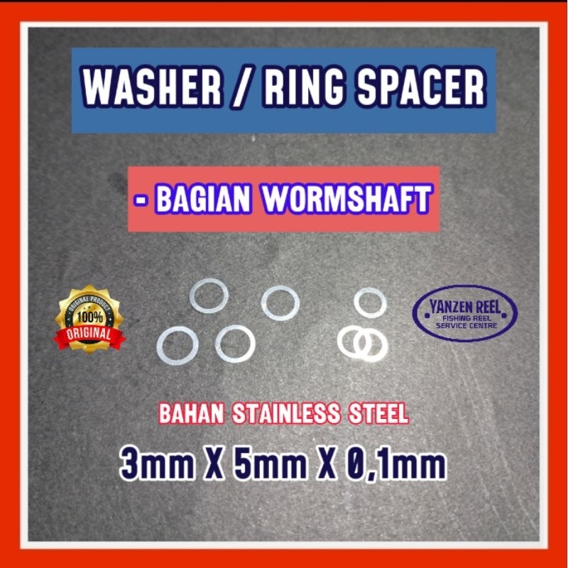 RING SPACER/WASHER WORMSHAFT REEL PANCING  Ring Spacer untuk bagian Wormshaft Reel Pancing