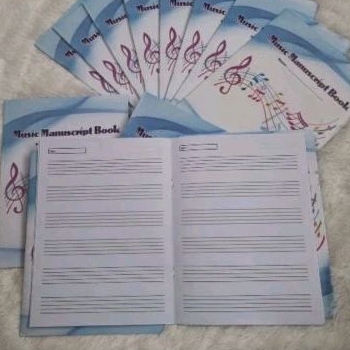 

Buku tulis musik garis lima / buku garis paranada